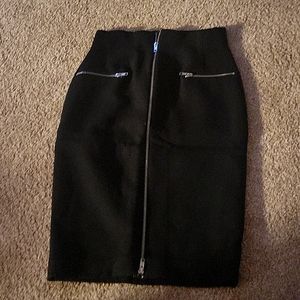 Zara woman black zip up skirt